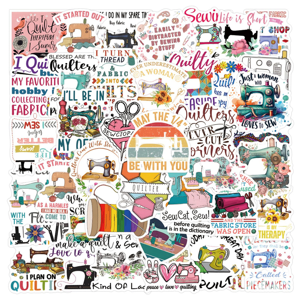 Jictegb sewing stickers on laptop for vibrant, durable DIY decor