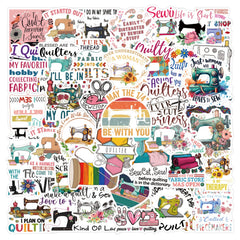 Jictegb sewing stickers on laptop for vibrant, durable DIY decor