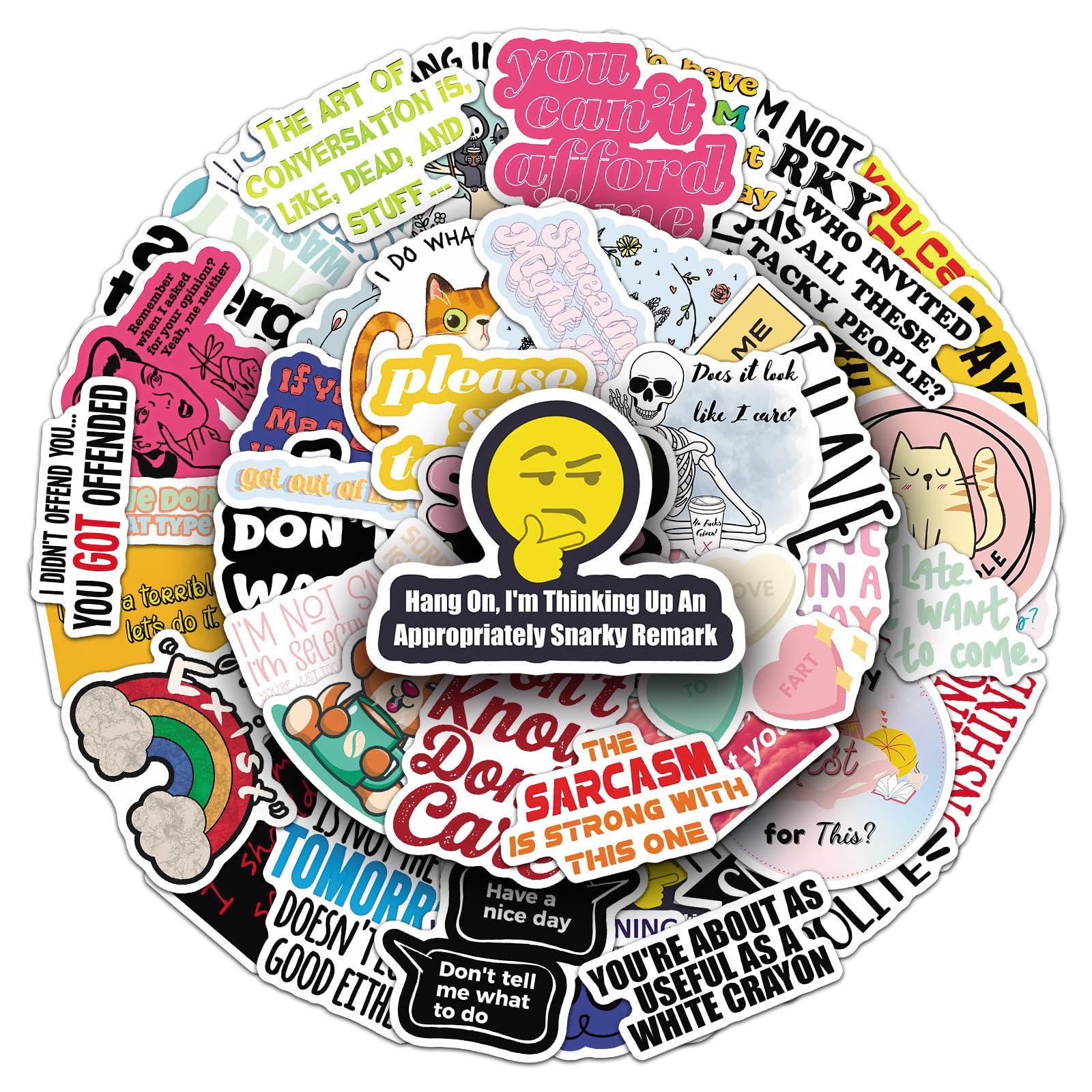 Jictegb Snarky Stickers collection enhances planning and journaling.
