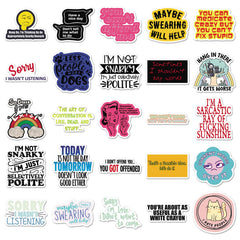 Jictegb Snarky Stickers for phone cases personalize devices.