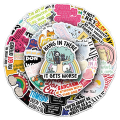 Jictegb Snarky Stickers for water bottles resist splashes and wear.