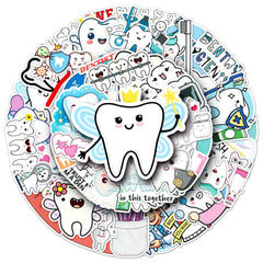 Jictegb Tooth Stickers easy to apply on smooth surfaces.