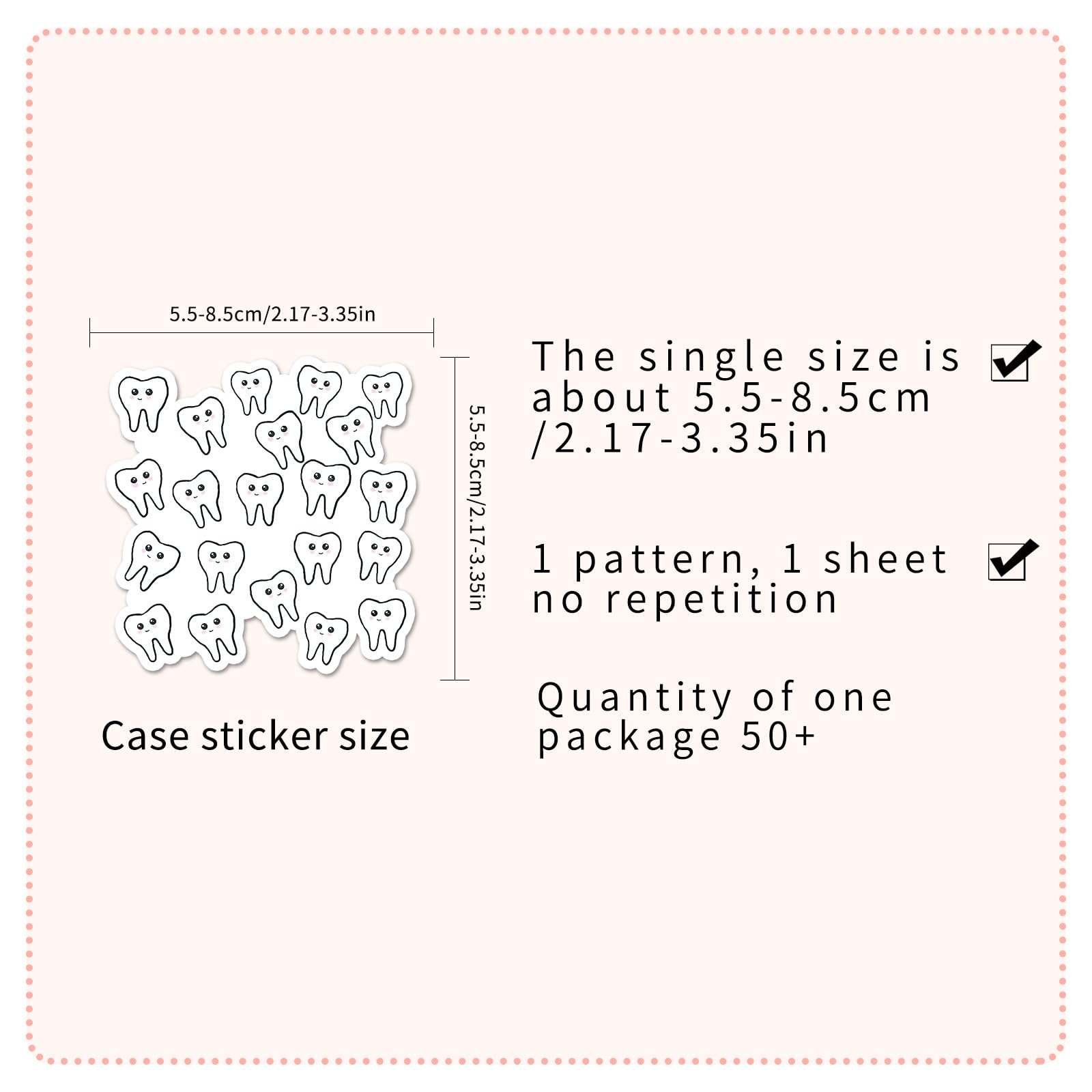 Jictegb Tooth Stickers on water bottle, waterproof and kid-friendly design.