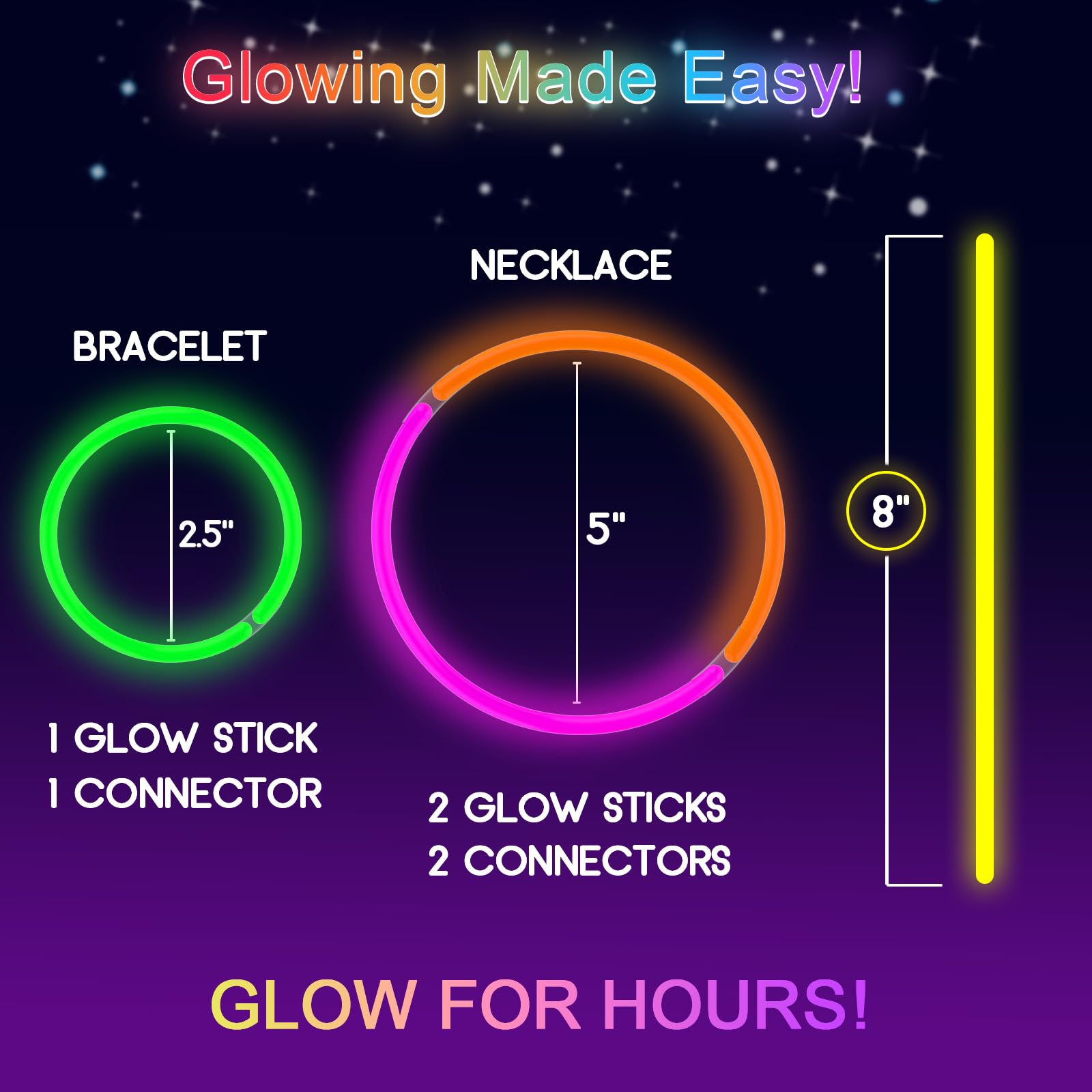 JICUICUI glow sticks activation tips for extended visibility