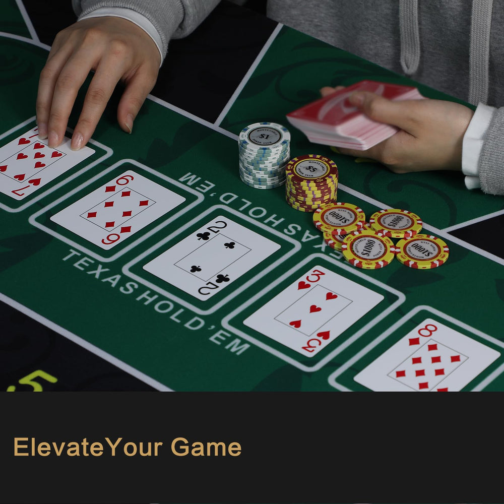 JIESITE poker mat durable edge construction minimizes fraying and preserves the look.