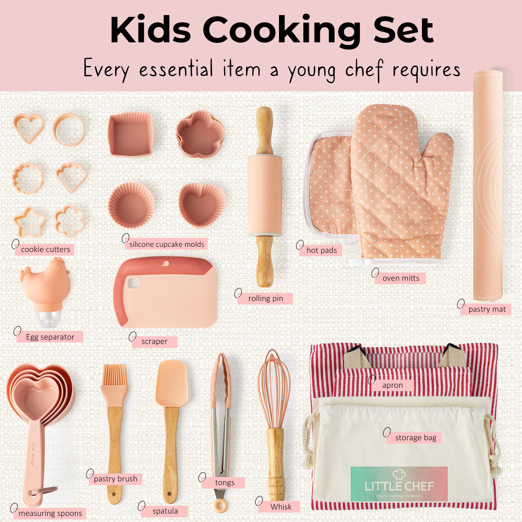 JIGQGY kid apron protects clothes during playful baking.