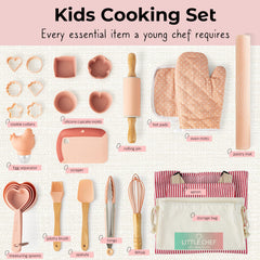 JIGQGY kid apron protects clothes during playful baking.