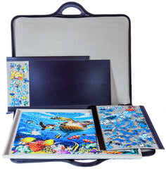 Jigthings Jigsort 500 puzzle board provides a stable surface for 500-piece puzzles.