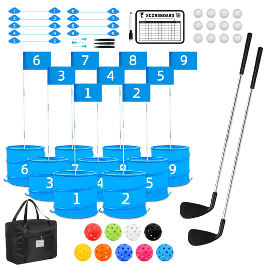 JIIFO golf game setup with 2 clubs ready for quick outdoor play.