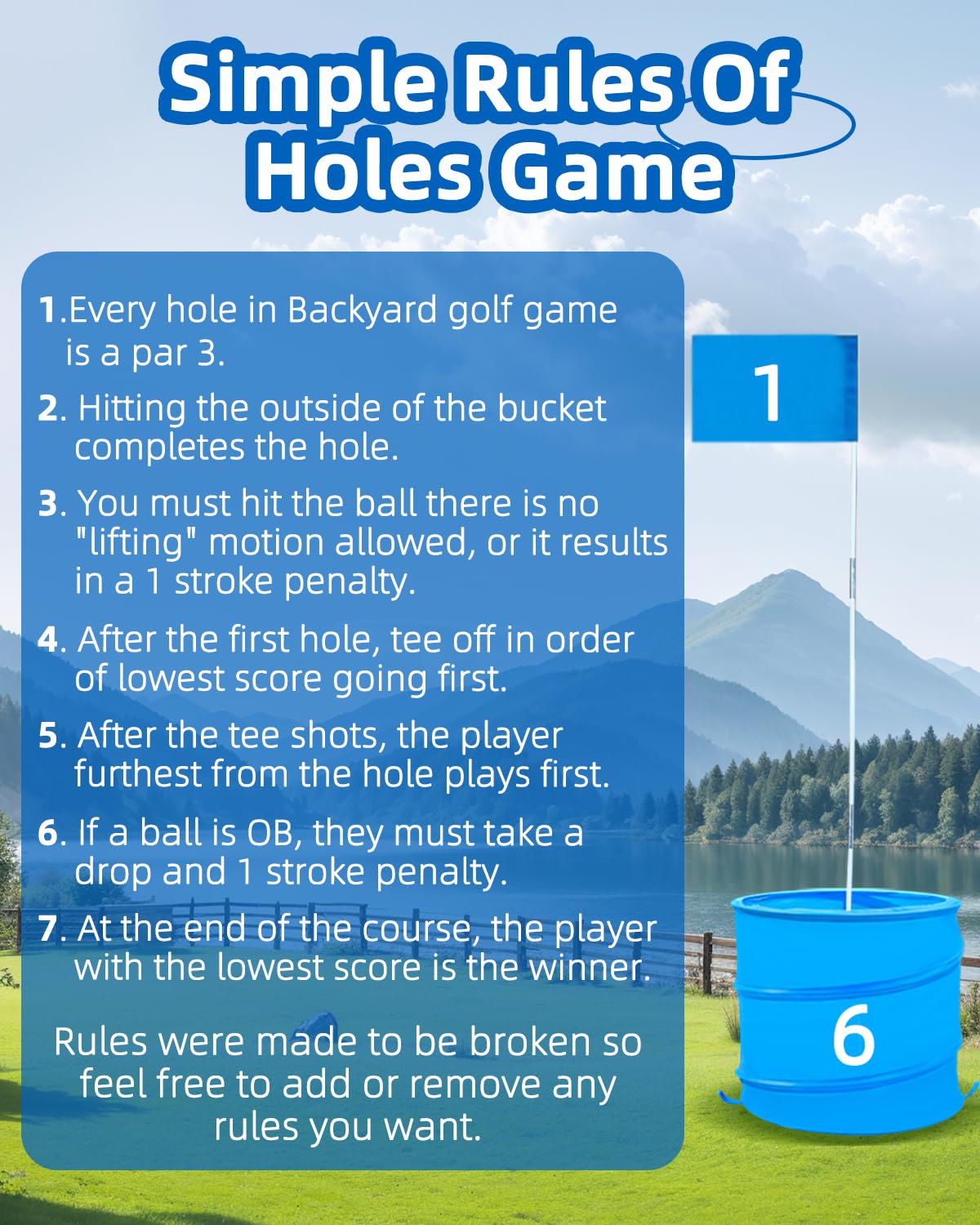 JIIFO 9-buckets golf game presented as a gift for adults.