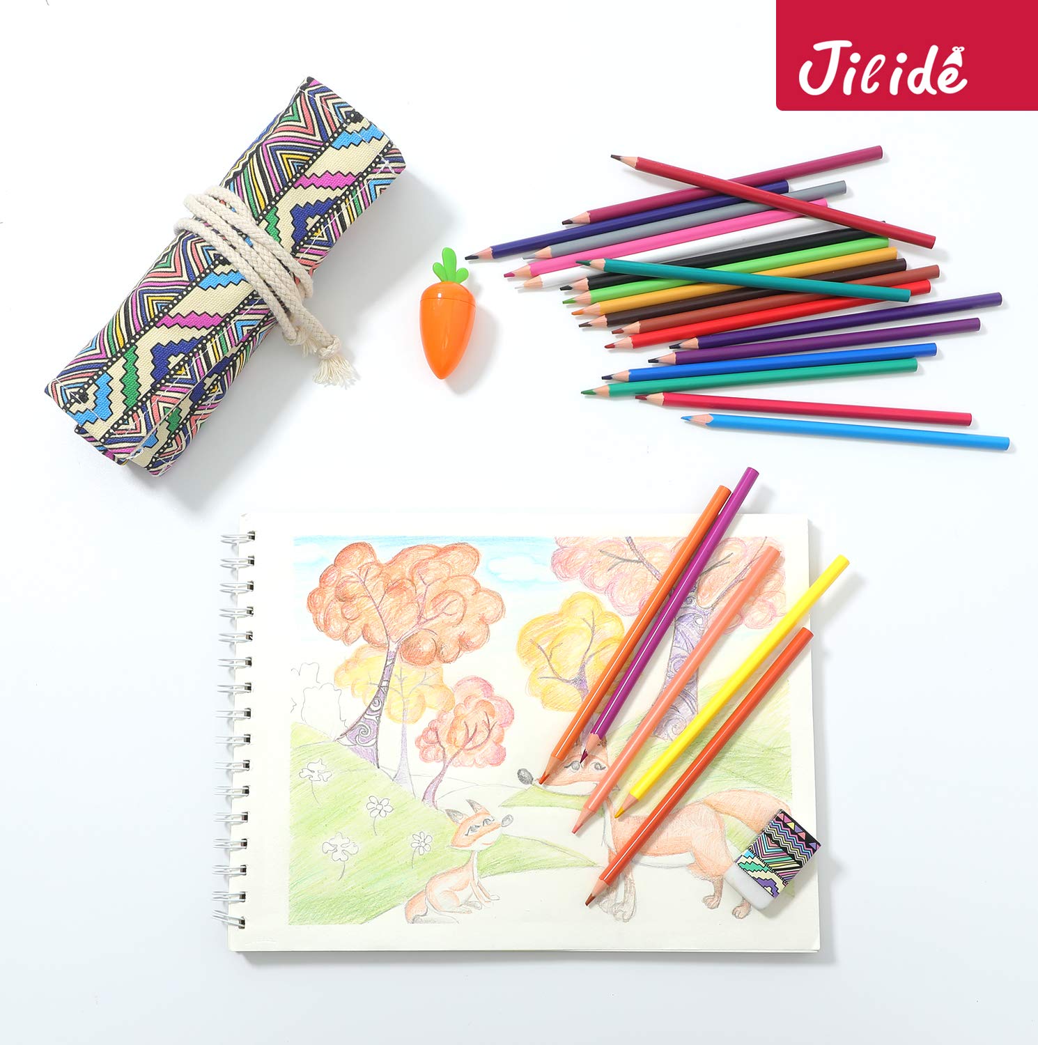 Jilide erasable pencils erasing action for clean corrections