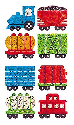 Jillson Roberts travel-themed train car stickers on a roll for projects