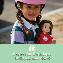 Jilly Bing Riley hair styling-friendly design invites creative grooming and dress-up.