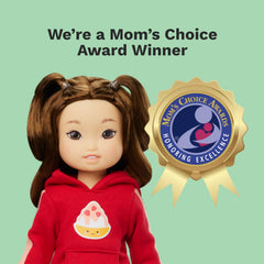 Jilly Bing Riley 14-inch doll supports open-ended imaginative play and representation.