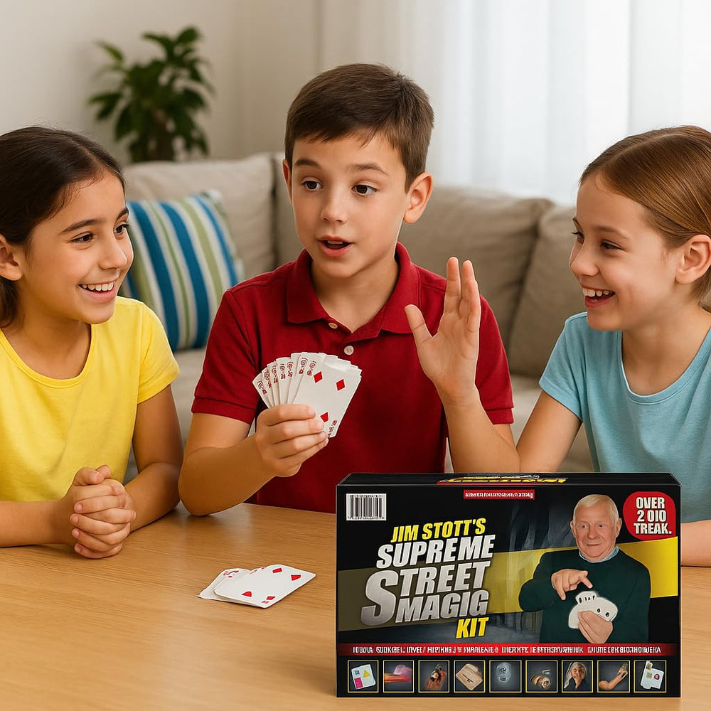 Ages 8+ suitability for Jim Stott Supreme Street Magic Kit