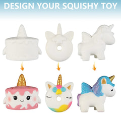 Jim&Gloria three large slow-rise squishies pack for creative painting fun