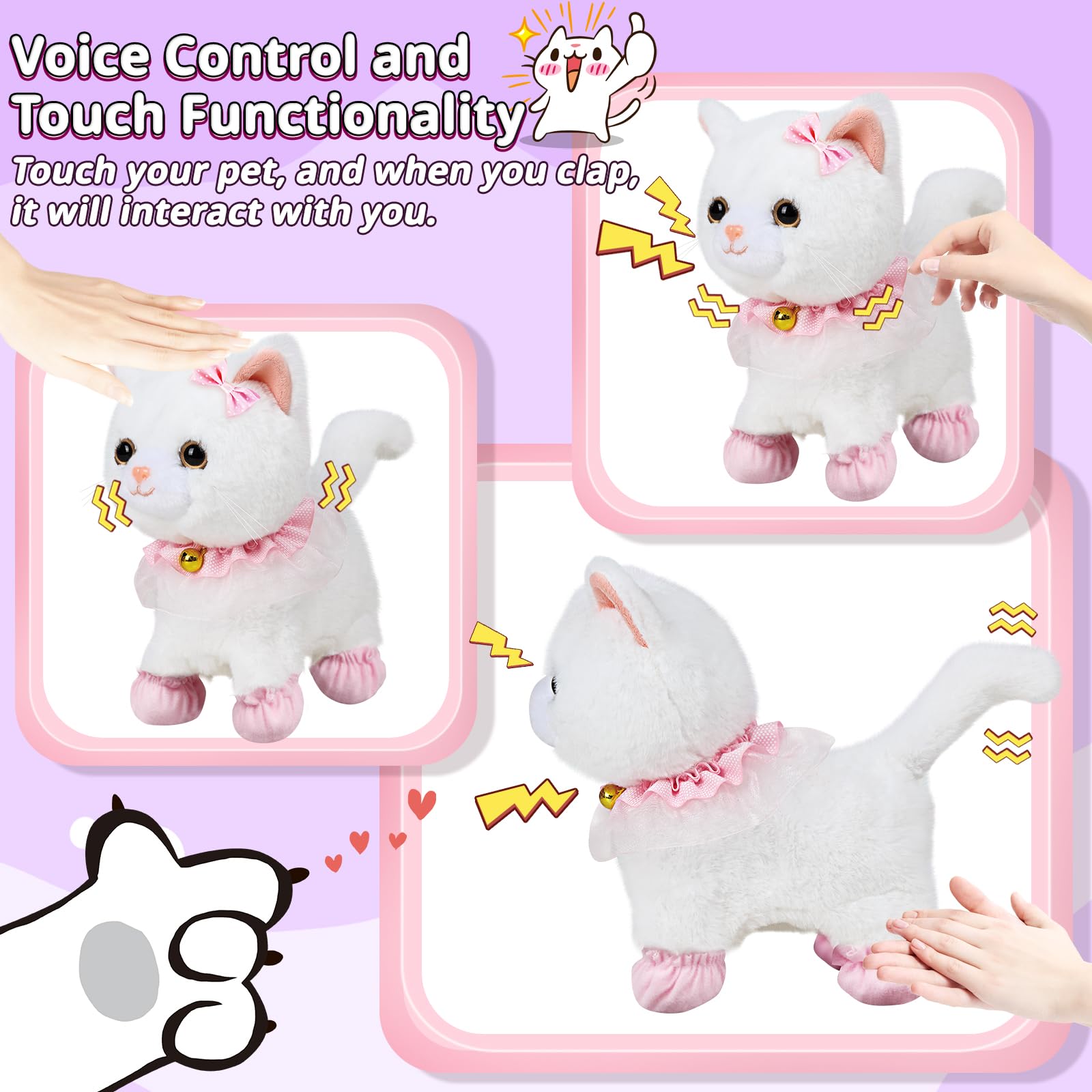 Jimate cat remote control hand image shows easy operation for kids