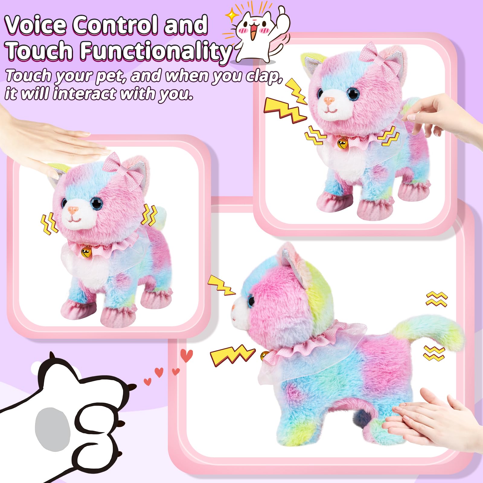 Jimate cat toy with detachable clothes design for easy cleaning and styling