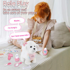Jimate puppy toy detachable plush cover for easy cleaning after play