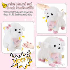 Jimate puppy toy with leash remote guiding play outdoors and indoors
