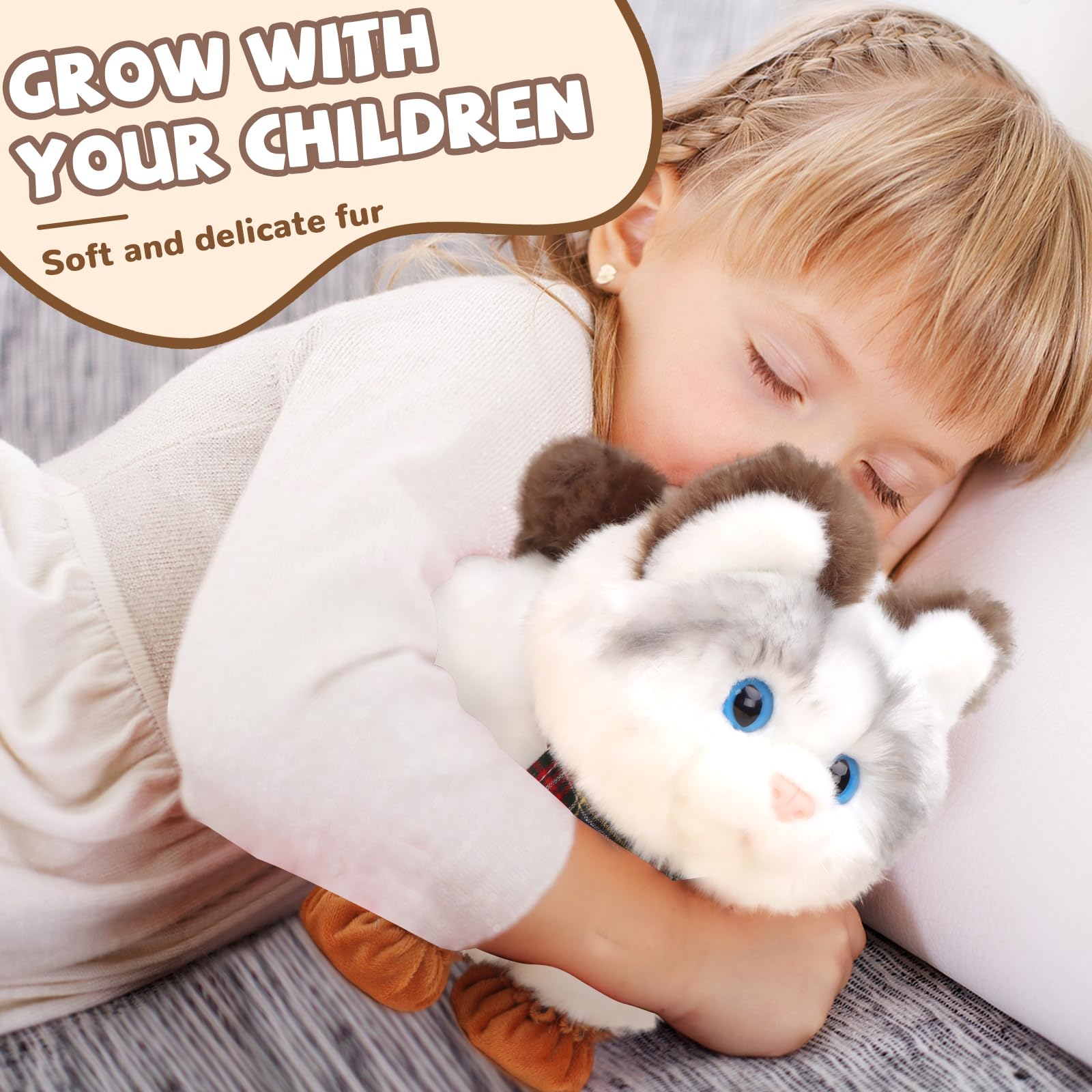 Jimate plush fur and safe materials provide lifelike comforting play experiences