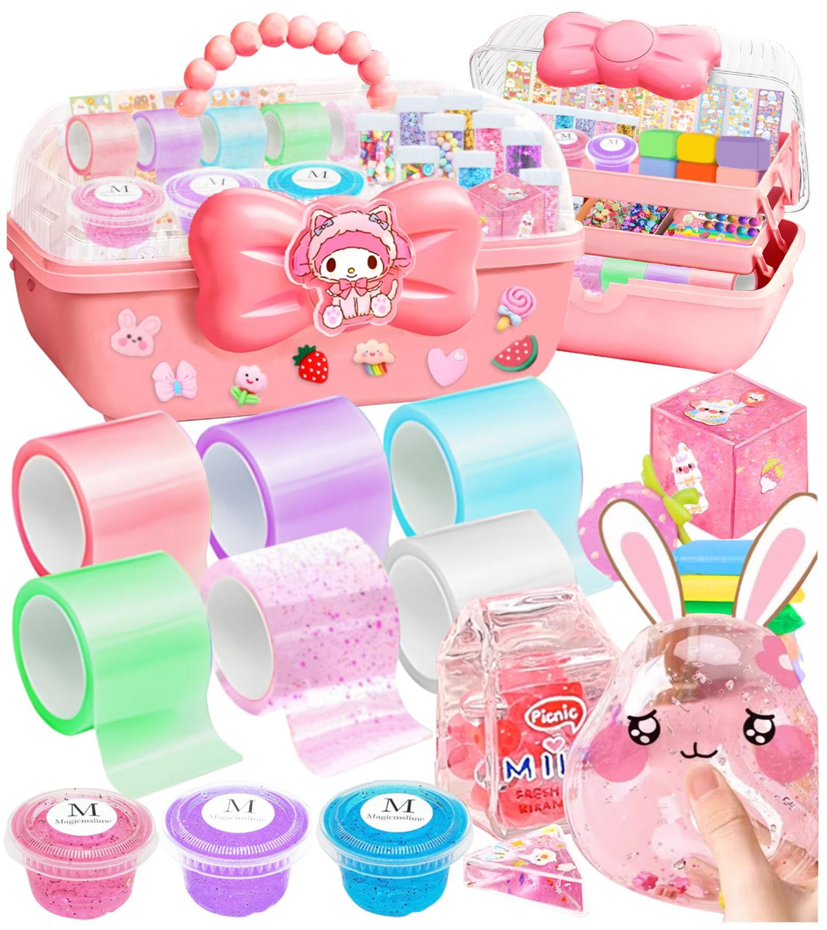 Jimcii Nano Tape Bubble Kit assembly scene showing kids crafting durable bubbles safely