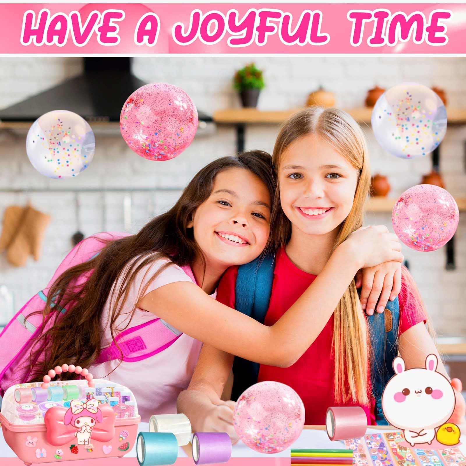 Jimcii Nano Tape Bubble Kit bubble-creation with kids blowing colorful bubbles
