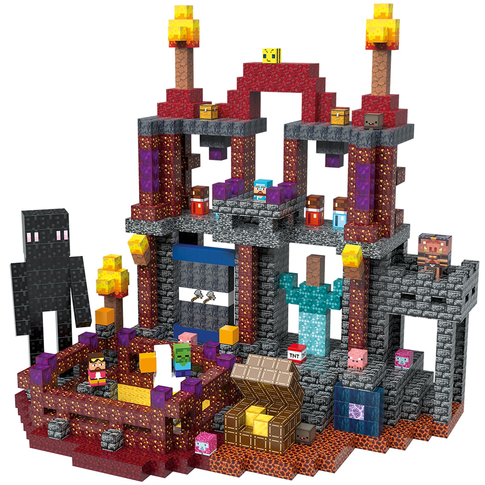 JIMI magnetic blocks 120pcs on table for open-ended creativity and STEM play.