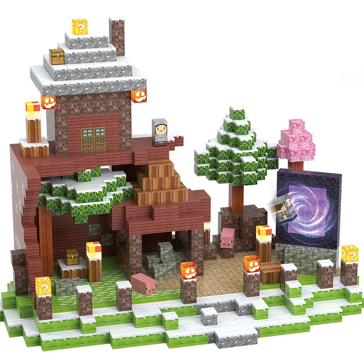 JIMI magnetic blocks enable imaginative scene-building play that sparks creativity.