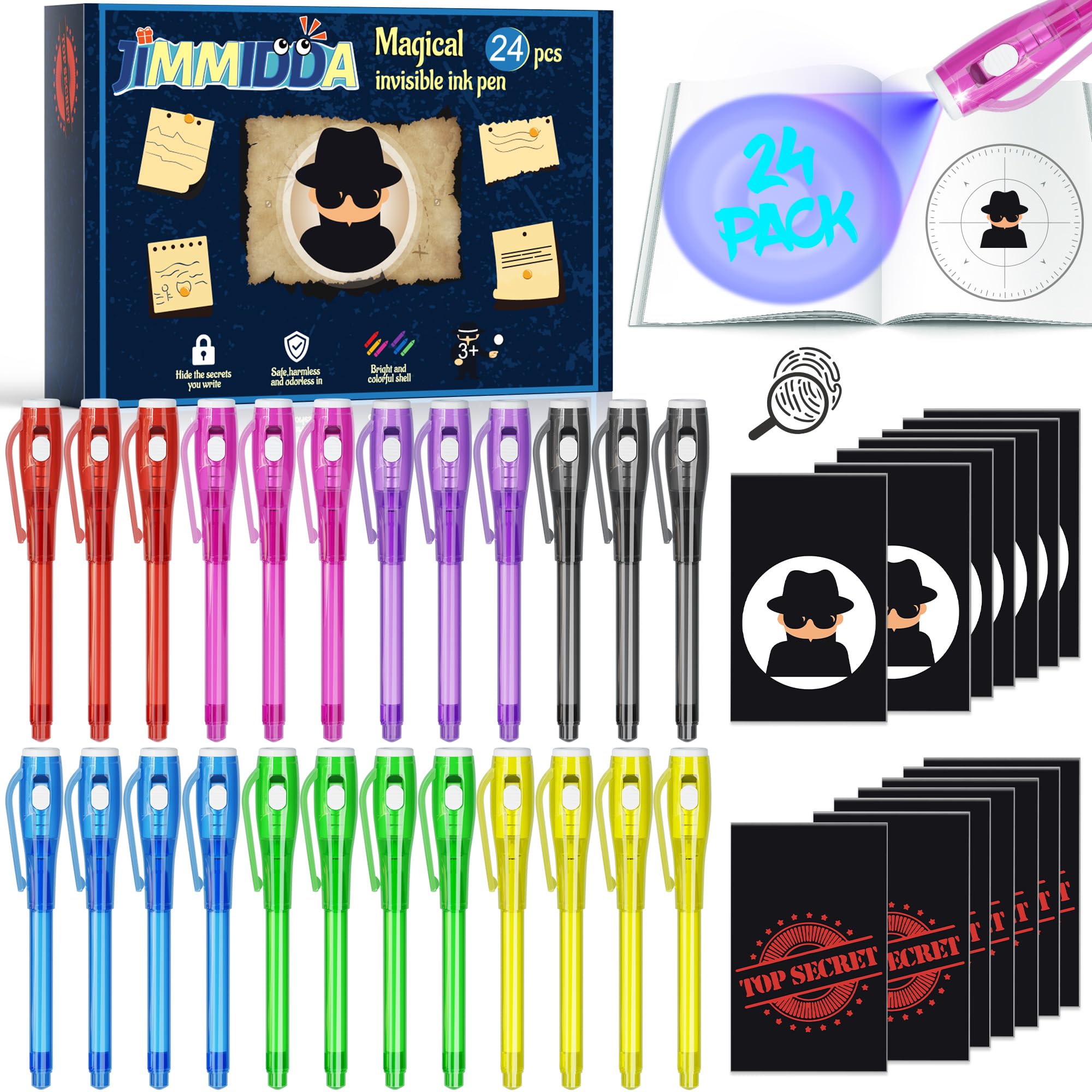 JIMMIDDA invisible ink pen kit front view for creative play and mystery