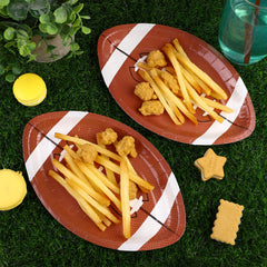 JimysCo ADXCO football plates outdoor picnic use.
