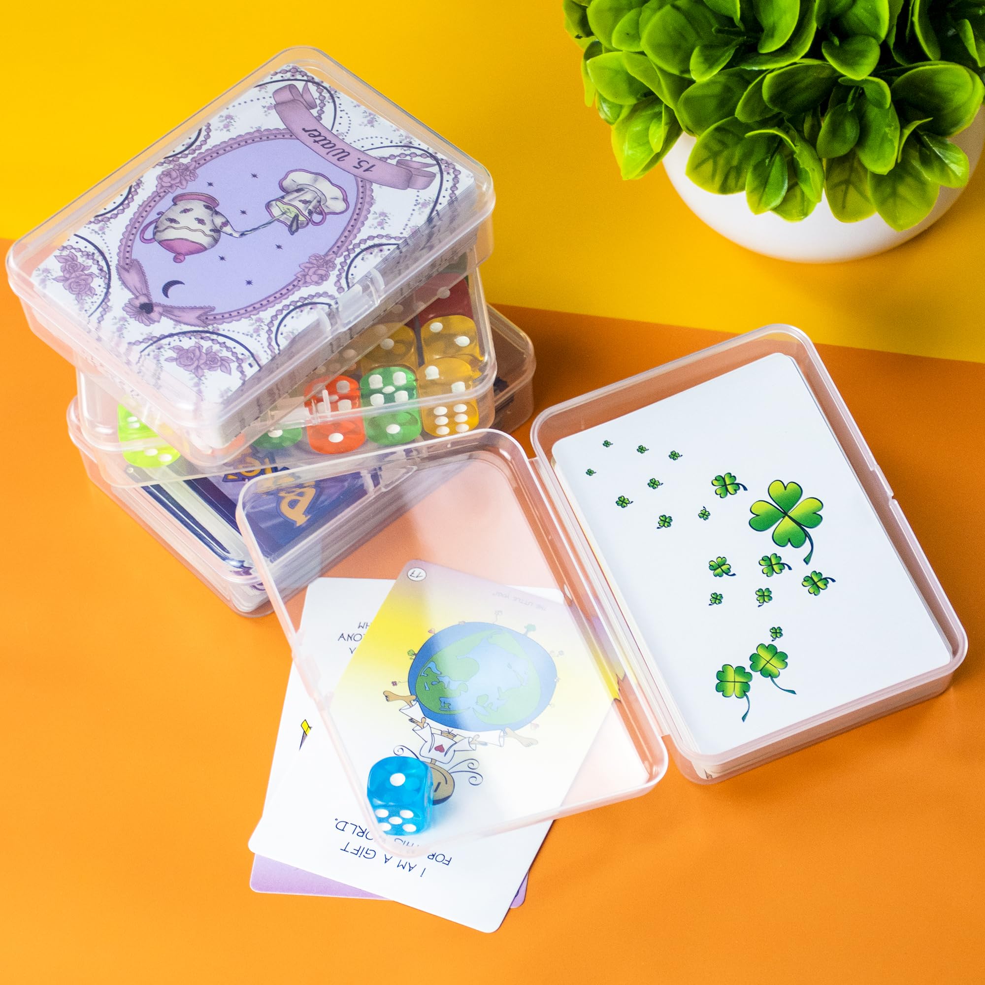 JINUPHION large clear card case front view ideal for oversized cards