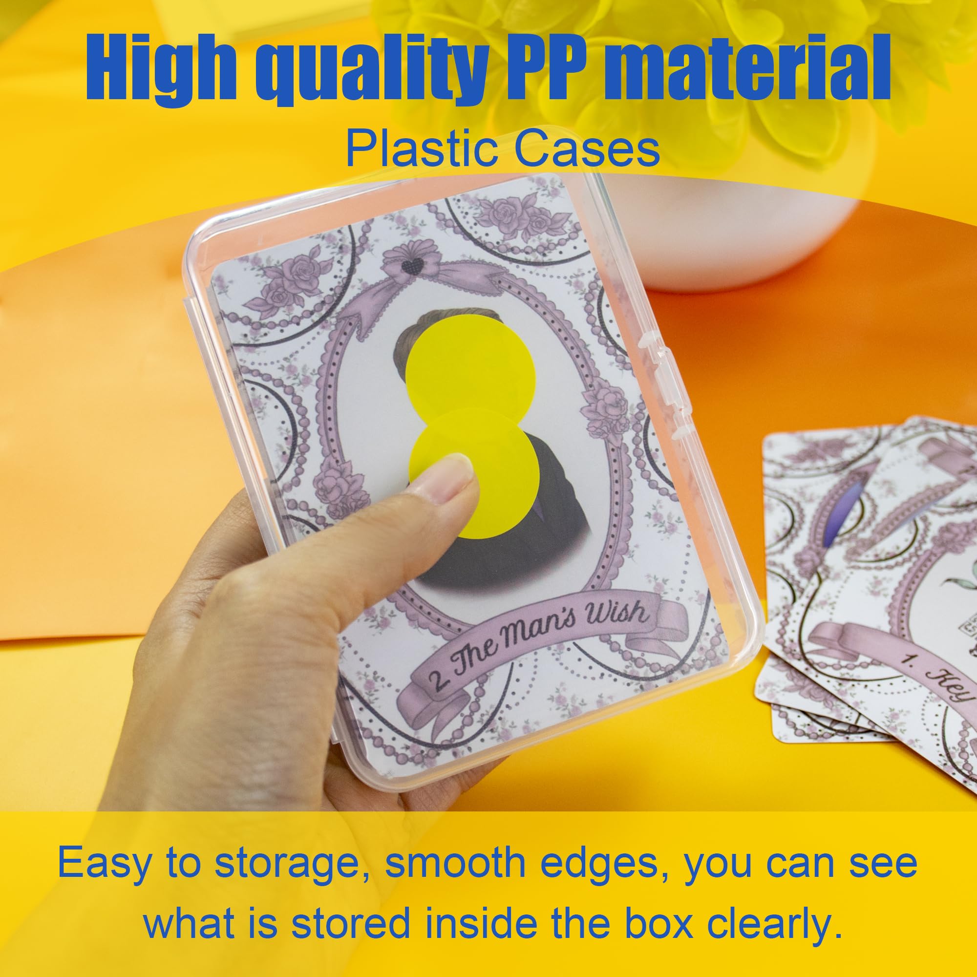 JINUPHION large clear card case material indicates sturdy PP construction