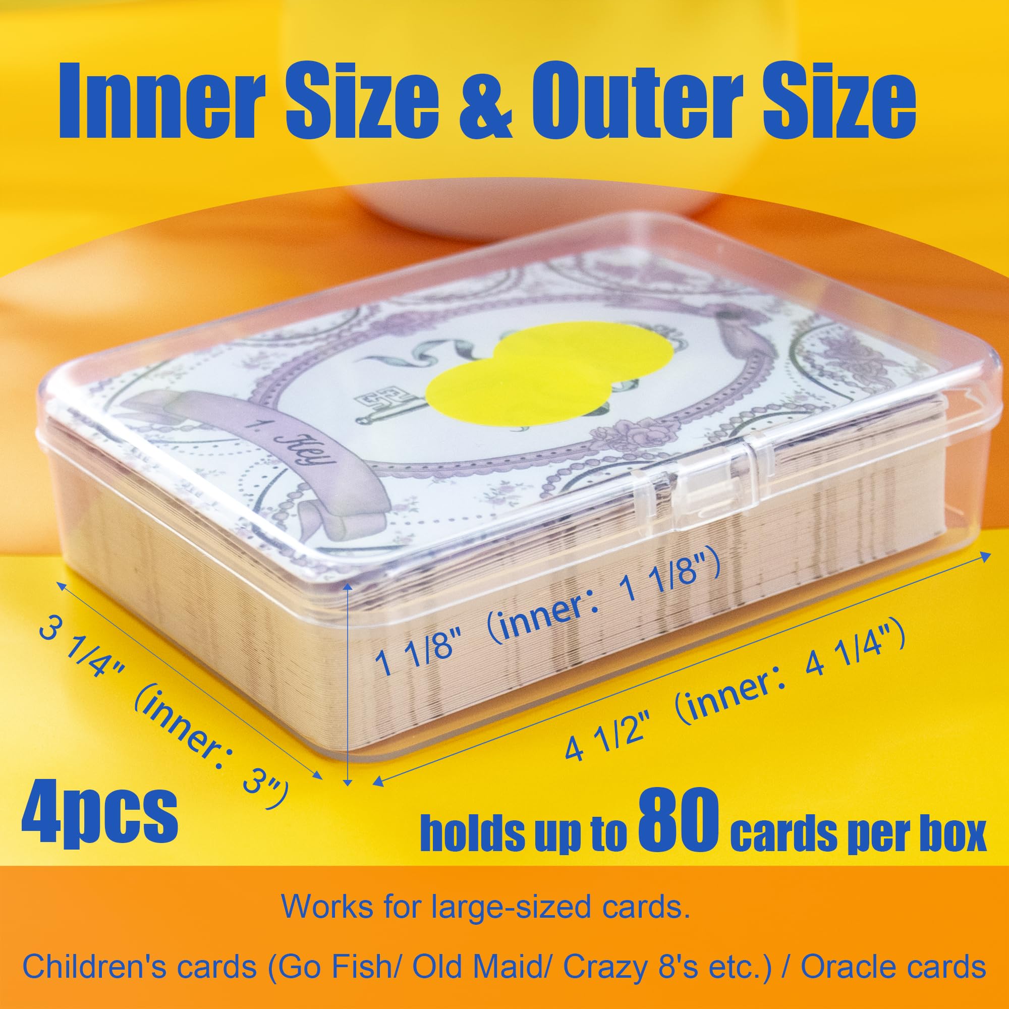 JINUPHION large clear card case top view for easy card organization