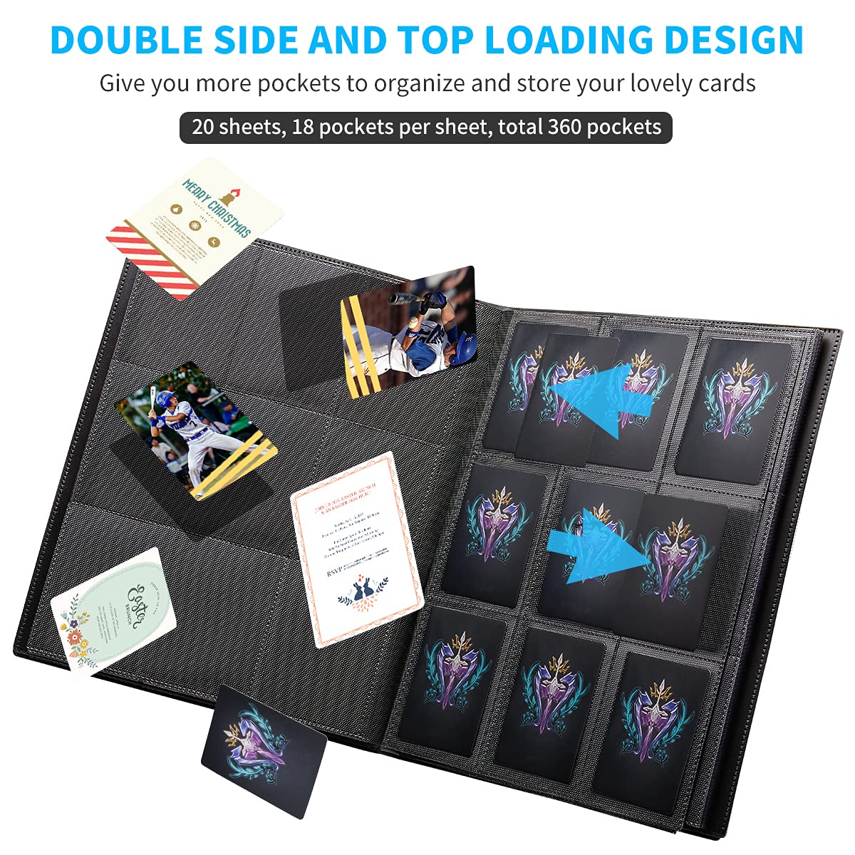 JIQEZNL card binder back cover highlights reinforced construction for travel