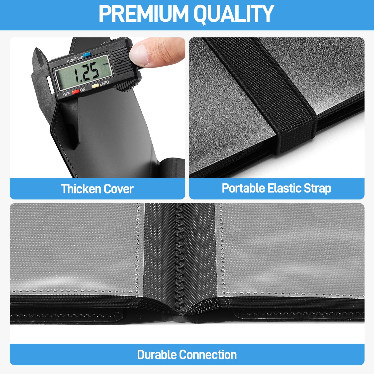 JIQEZNL Card Binder back cover highlights sturdy construction and portability.