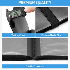 JIQEZNL Card Binder back cover highlights sturdy construction and portability.