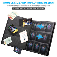 JIQEZNL card binder back cover highlights reinforced construction for travel
