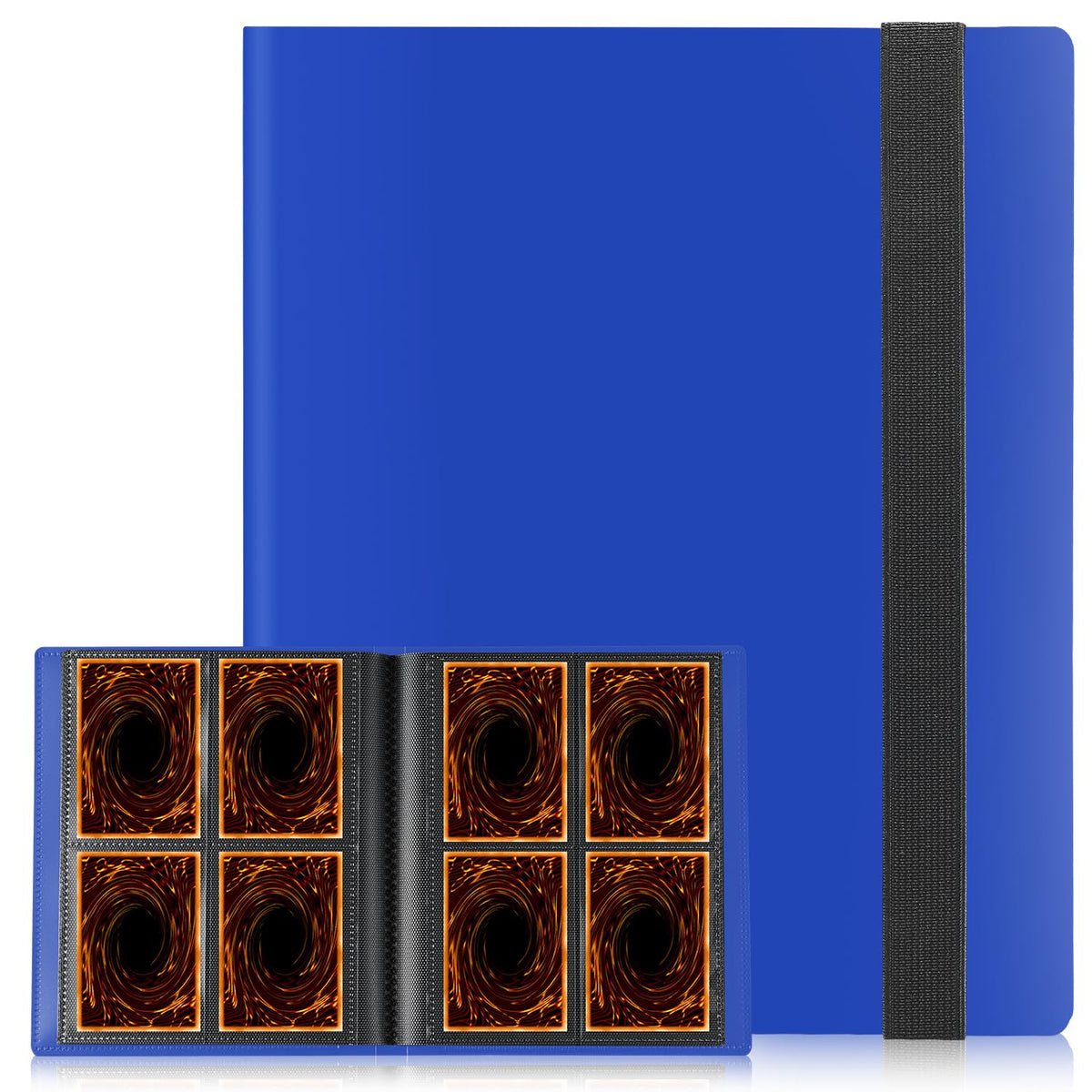 JIQEZNL card binder dark blue cover showing sturdy construction for long lasting storage.