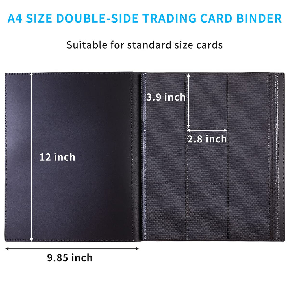 JIQEZNL card binder thick covers and elastic strap for on the go use