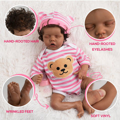 Jirachi reborn doll features hand-rooted curls and defined lashes for lifelike charm.
