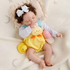 Jirachi 18-inch baby doll in yellow overall sparks imaginative storytelling