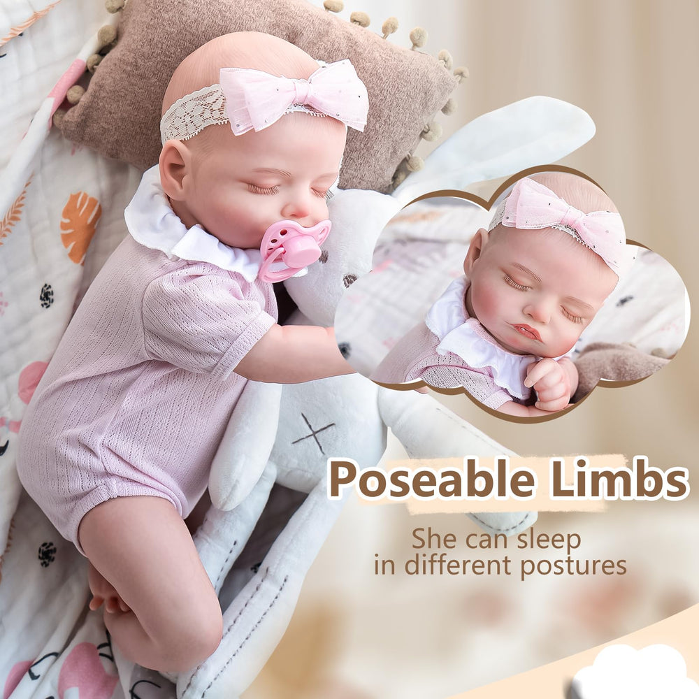 Jirachi reborn doll in pink onesie with lace, perfect for dress-up and play