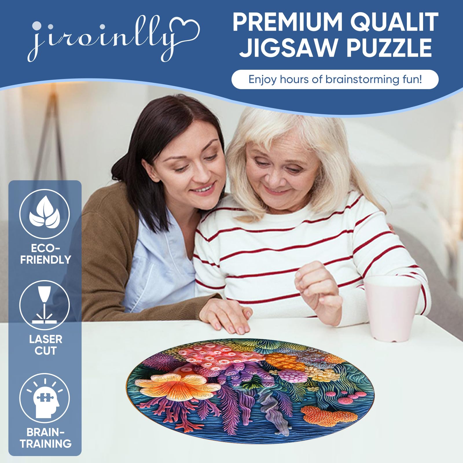 Jiroinlly 11.37x11.37 inch layout fits on coffee tables