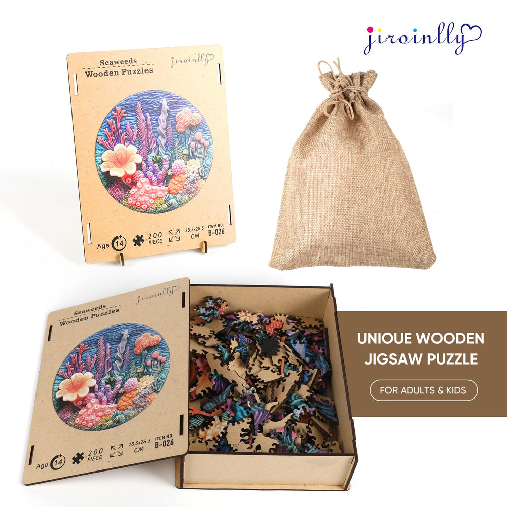 Jiroinlly 200-piece wooden puzzle delivers lasting play with no odor