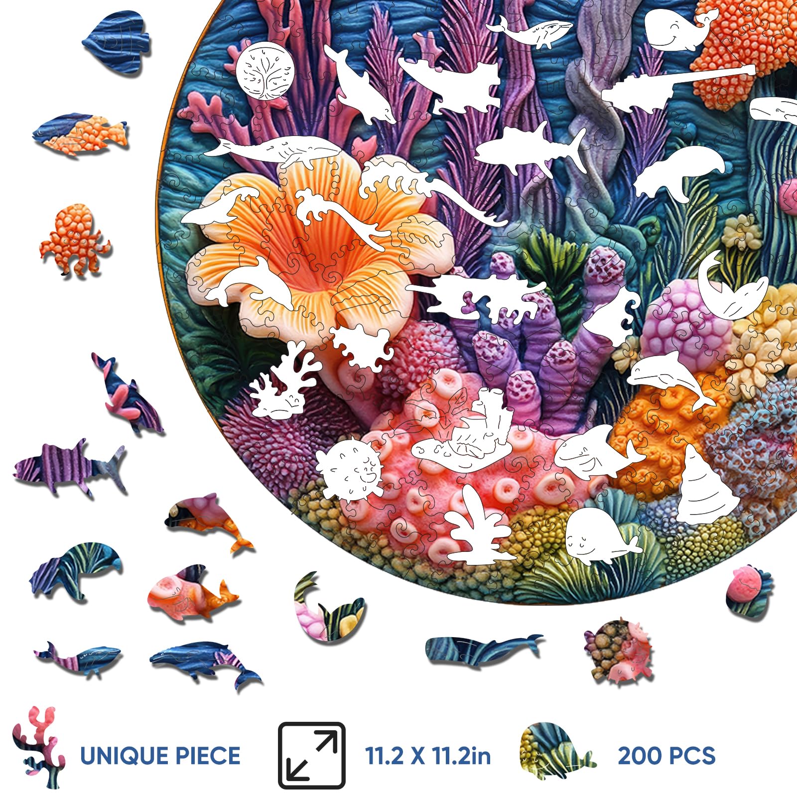 Jiroinlly seaweed design pieces are smooth to handle and durable