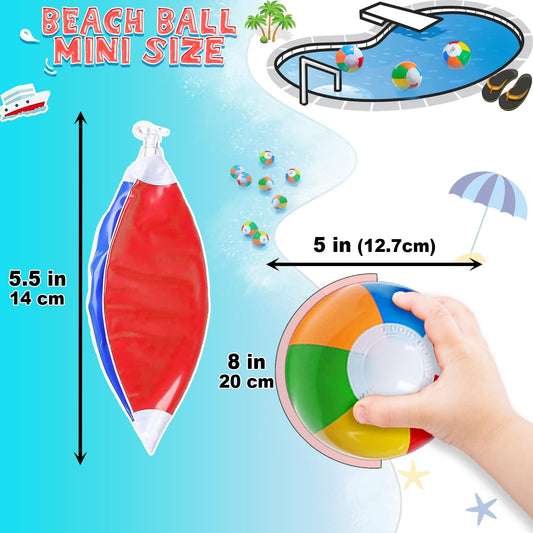 Jishi bulk beach balls 12-pack colorful for pool parties.