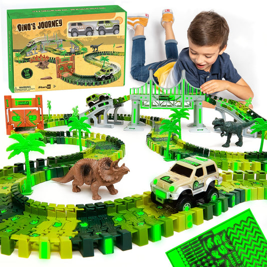 JITTERYGIT dino race track pieces enable flexible, creative building fun