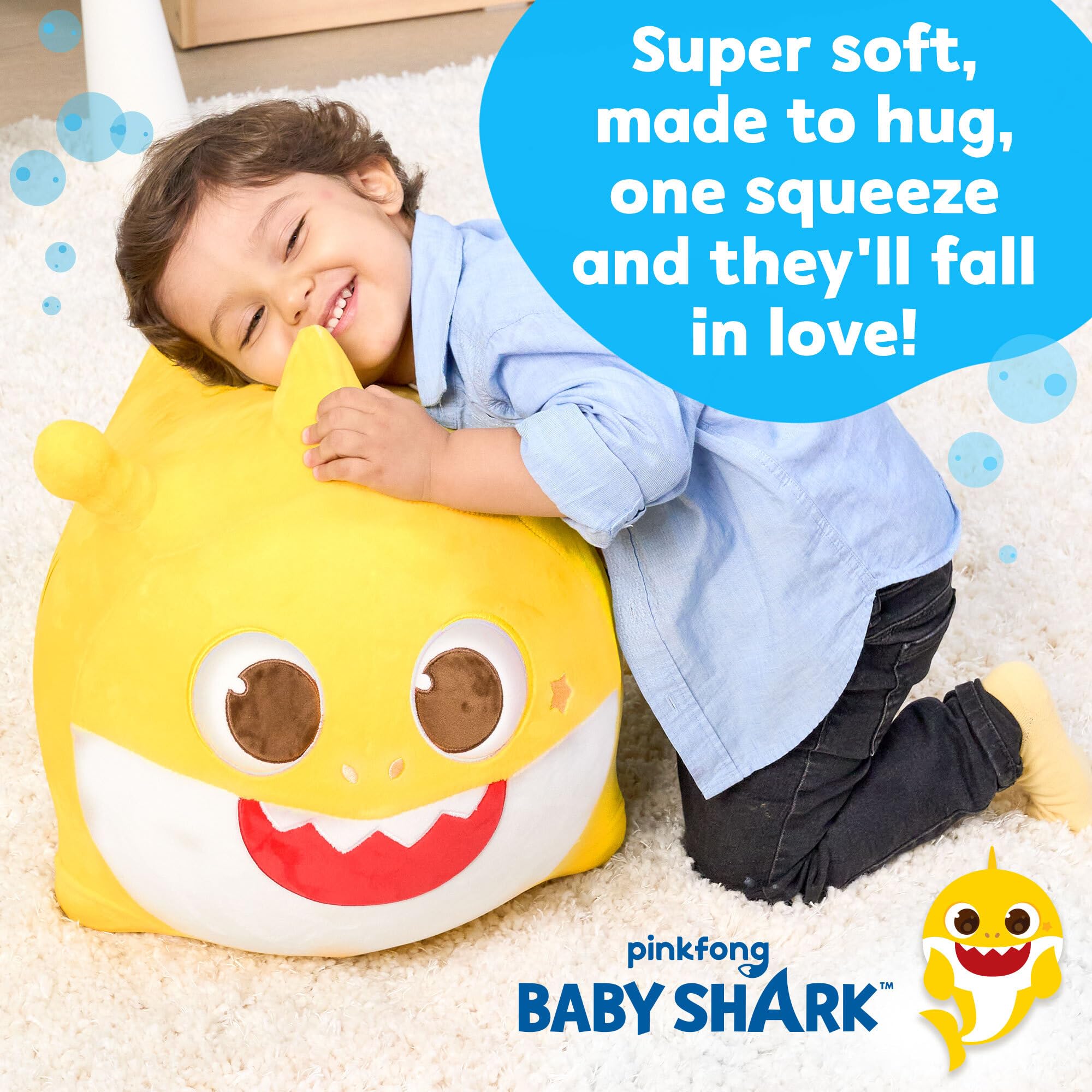JITTERYGIT Baby Shark Bouncy Hopper close-up safety cover highlights soft, kid-friendly protection.