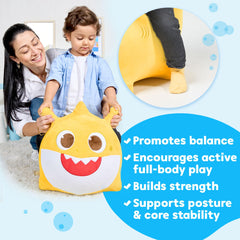 JITTERYGIT Baby Shark Bouncy Hopper removable cover enables easy cleaning after outdoor fun.